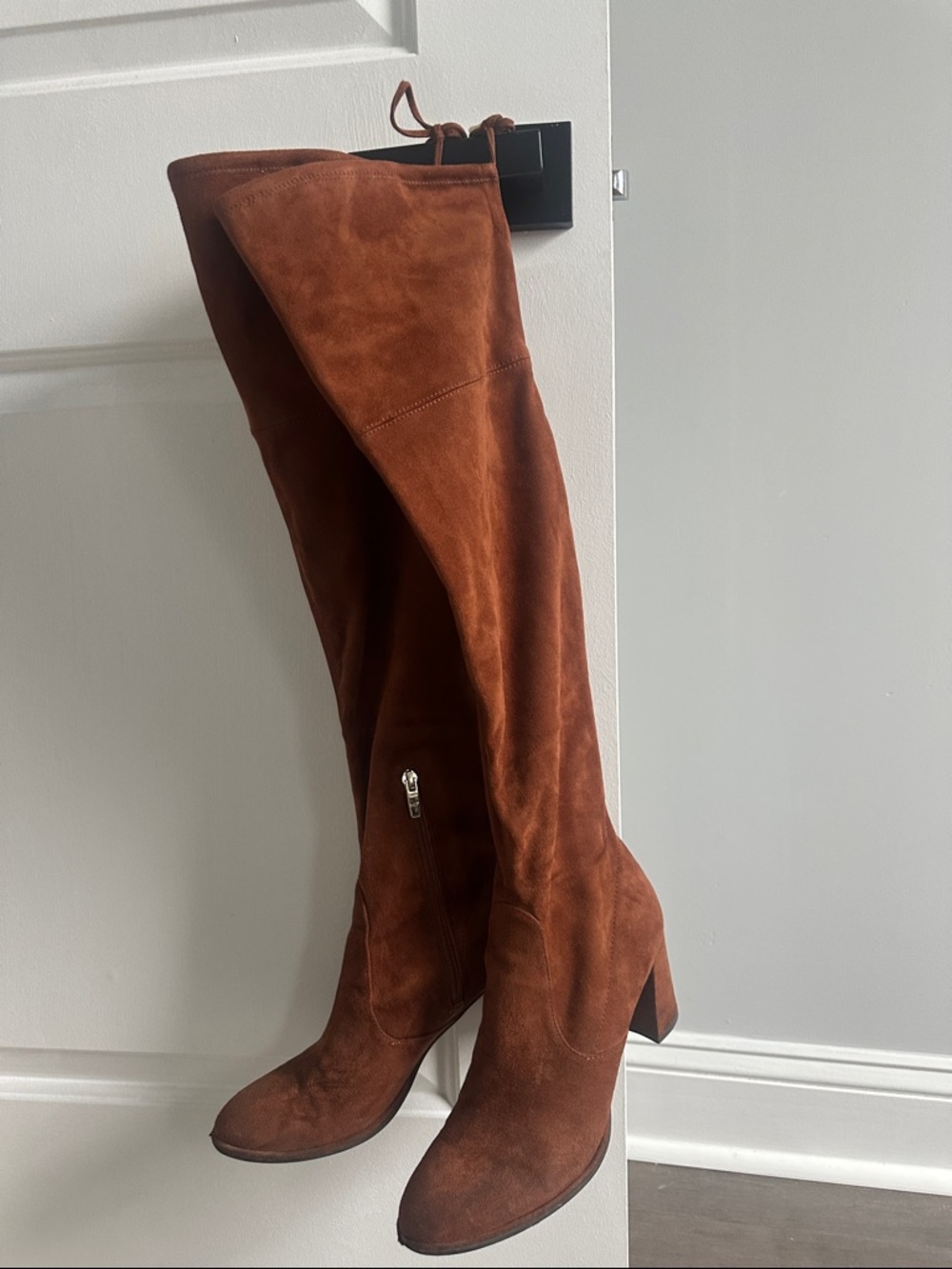 Marc Fisher Chestnut Suede Over-the-Knee Boots - Picture 2 of 4